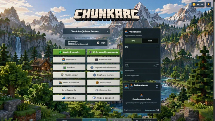 Minecraft Java · Server QA spento · IT