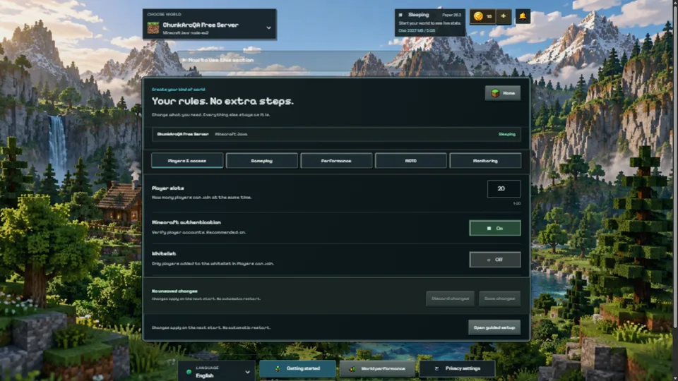 World settings (EN)