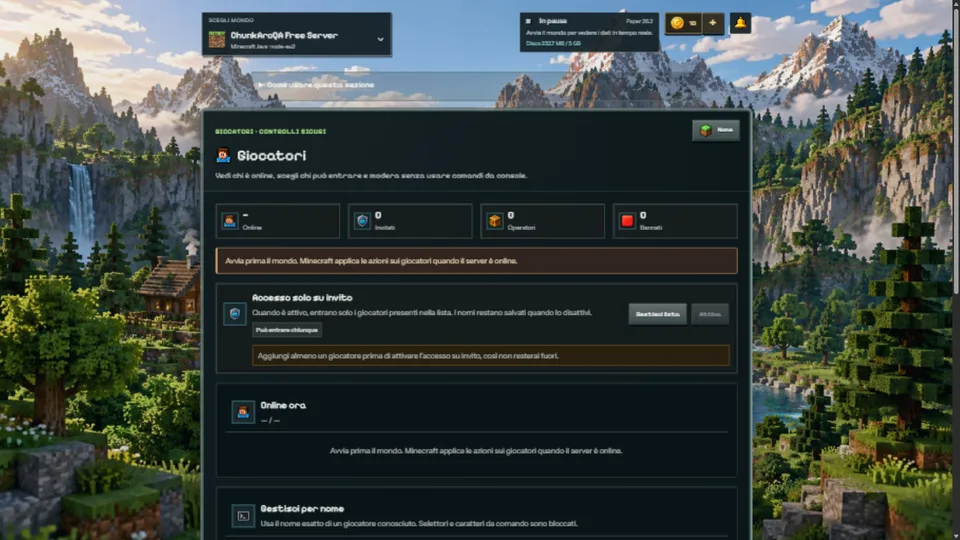 Players and permissions (IT)